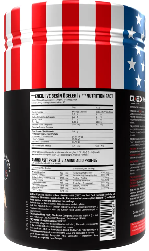 Qex Labs Whey Protein 900 Gr