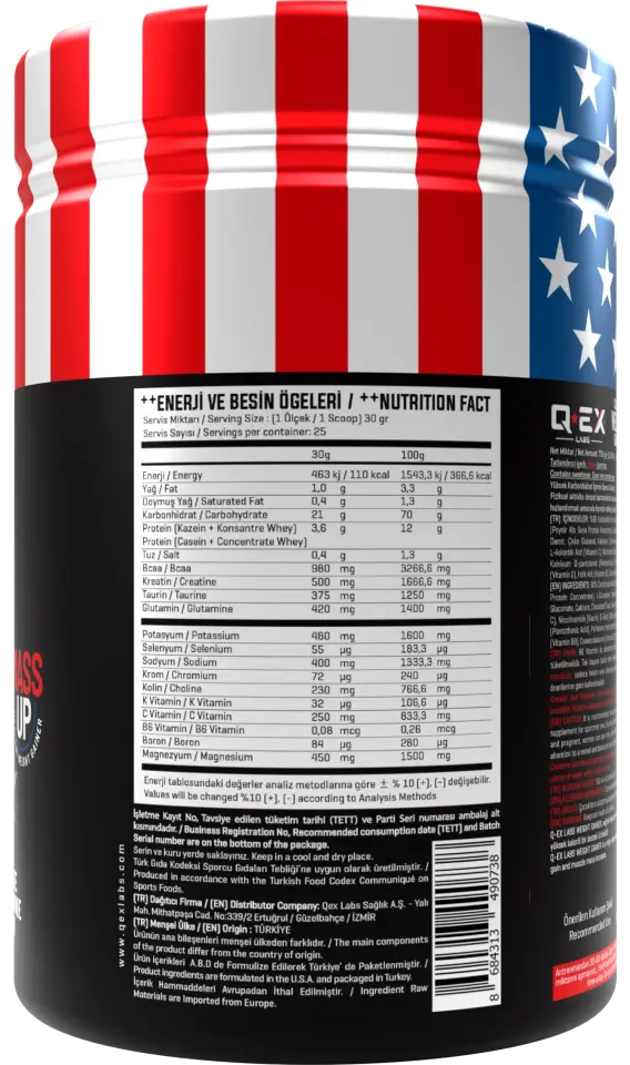 Qex Labs Calorix Weight Gainer 750 Gr