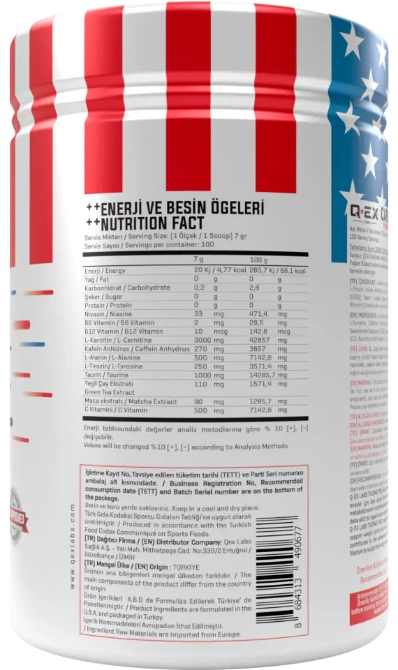 Qex Labs Cardio 700 Gr 100 Servis