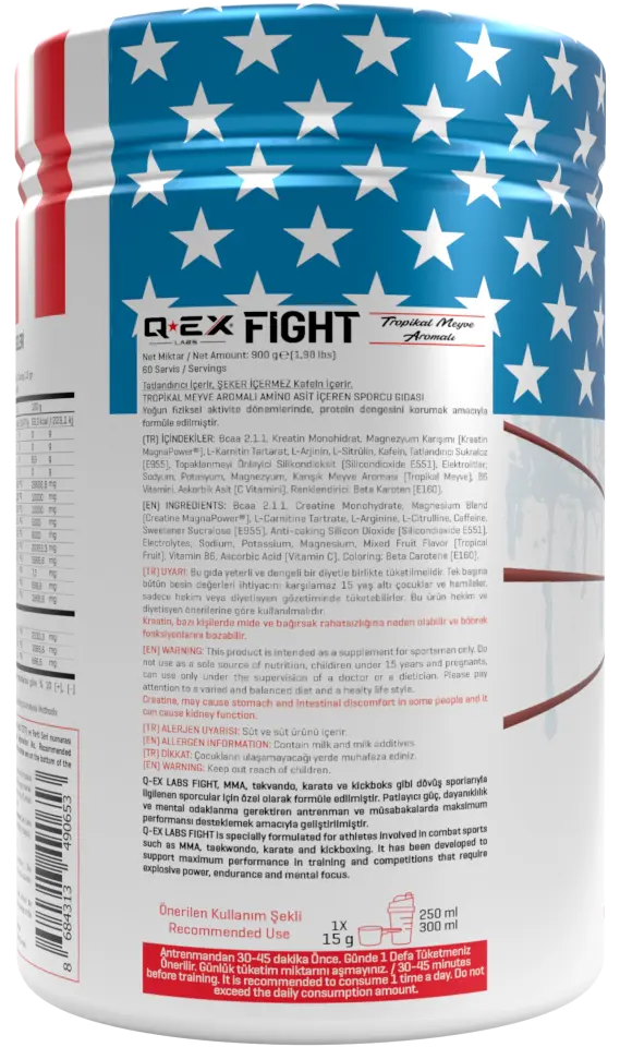Qex Labs Fıght 900 Gr 60 Servis