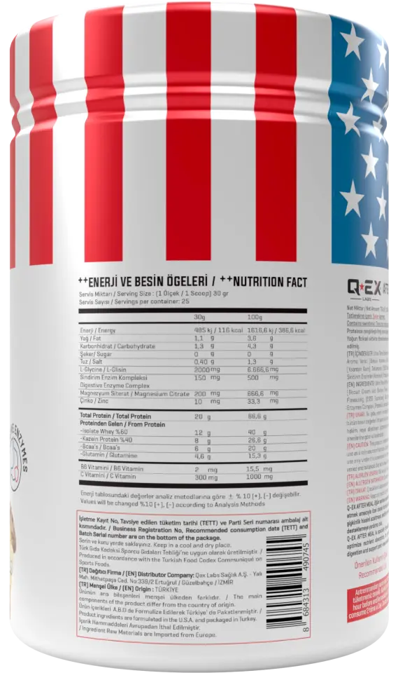 Qex Labs After Meal 750 gr 25 Servis