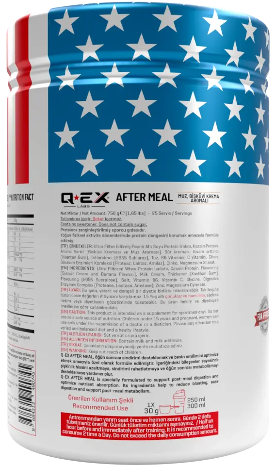 Qex Labs After Meal 750 gr 25 Servis