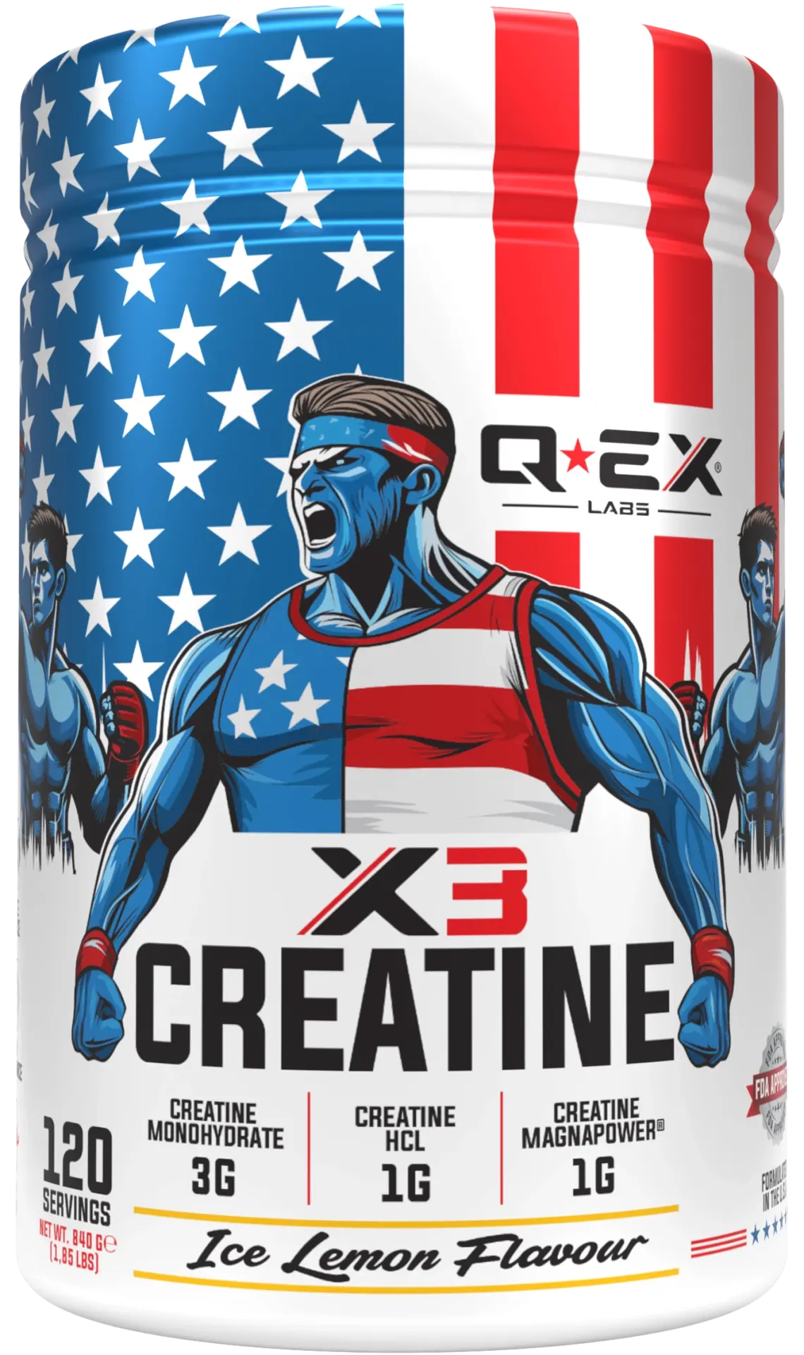 Qex Labs Creatine X3 840 Gr 120 Servis